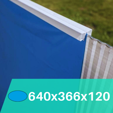 Liner Azul para Piscinas Elevadas 640x366x120 cm – PVC Reforzado 40/100