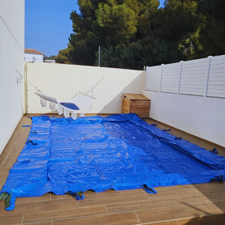 Cobertor de instalación Fácil para piscina de 10x5 sin perforaciones