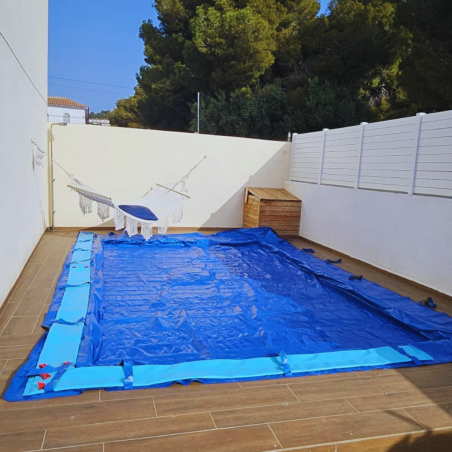 Cobertor de instalación Fácil para piscina de 10x5 sin perforaciones