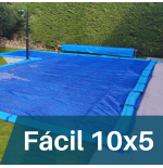 Cobertor de instalación Fácil para piscina de 10x5 sin perforaciones