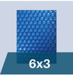 Manta térmica azul para piscina de 6x3 de 400 micras
