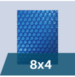 Manta térmica azul para piscina de 8x4 de 400 micras