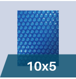 Manta térmica azul para piscina de 10x5 de 400 micras