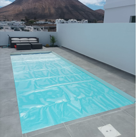 Manta térmica 500 micras transparente para piscina de 10x5