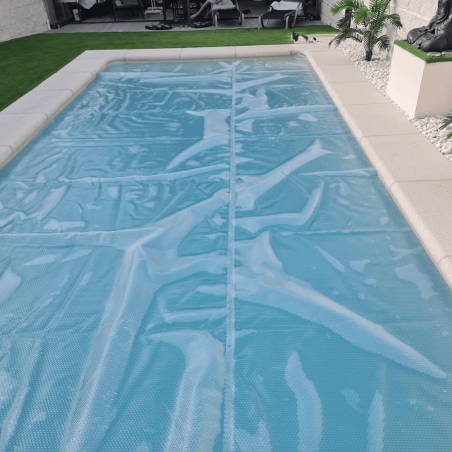 Manta térmica 500 micras transparente para piscina de 10x5