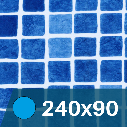 Liner Mosaico Azul para Piscinas Elevadas 240x90 cm – Liner 75/100