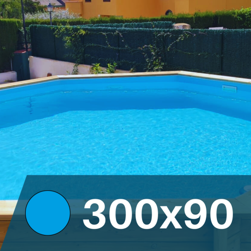Liner Azul Claro para Piscinas Elevadas 300x90 cm – PVC Reforzado 75/100