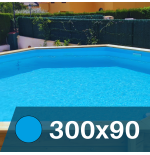 Liner Azul Claro para Piscinas Elevadas 300x90 cm – PVC Reforzado 75/100