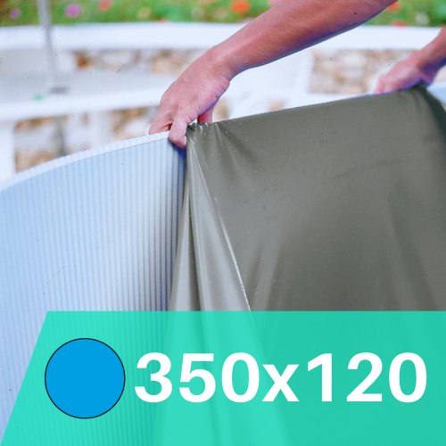 Liner Gris para Piscinas Elevadas 350x120 cm – PVC Reforzado 40/100