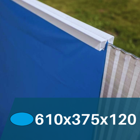 Liner Azul Intenso para Piscinas Elevadas 610x375x120 cm – PVC Reforzado 75/100