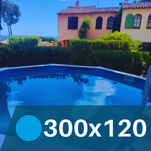 Liner Azul Intenso para Piscinas Elevadas 300x120 cm – PVC de máxima calidad 75/100