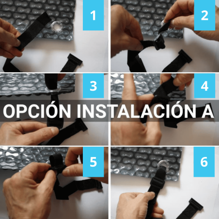 Pack de 8 Correas para Enrollador de Cubierta Térmica | Ajuste Seguro