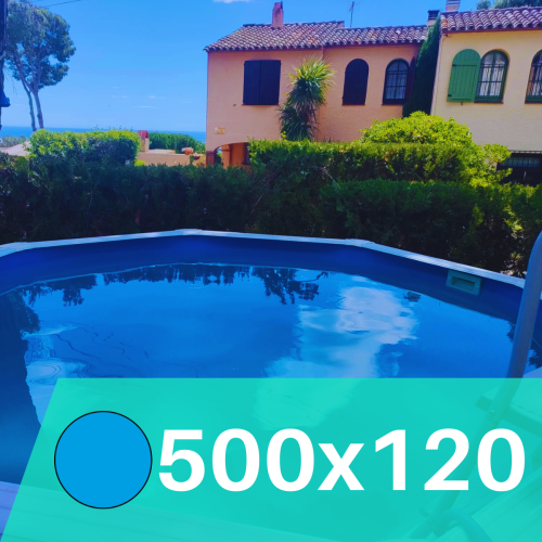 Liner Azul para Piscinas Redondas 500x120 cm – PVC Reforzado 40/100