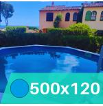 Liner Azul para Piscinas Redondas 500x120 cm – PVC Reforzado 40/100