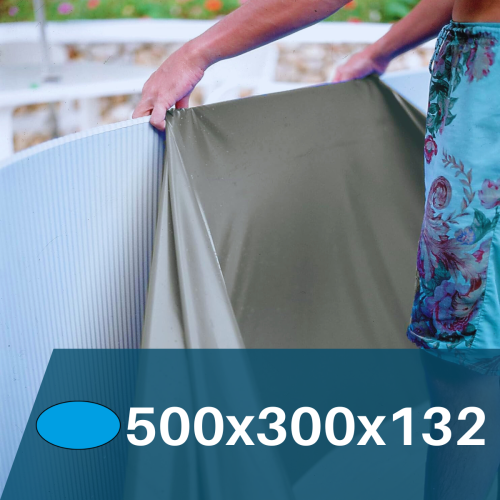 Liner Gris para Piscinas Elevadas 500x300x132 cm – PVC Reforzado 75/100