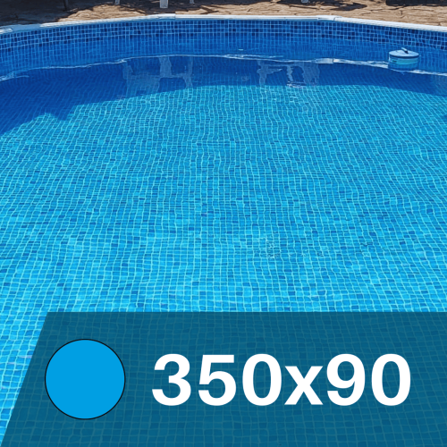 Liner  Mosaico Azul  para Piscinas Elevadas 350x90 cm – PVC Reforzado 75/100