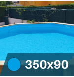 Liner Azul Claro para Piscinas Elevadas 350x90 cm – PVC Reforzado 75/100