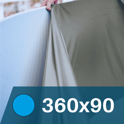 Liner Gris para Piscinas Elevadas 360x90 cm – PVC Reforzado 75/100