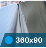 Liner Gris para Piscinas Elevadas 360x90 cm – PVC Reforzado 75/100