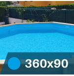 Liner Azul Claro para Piscinas Elevadas 360x90 cm – PVC Reforzado 75/100