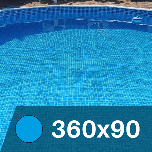Liner  Mosaico Azul  para Piscinas Elevadas 360x90 cm – PVC Reforzado 75/100