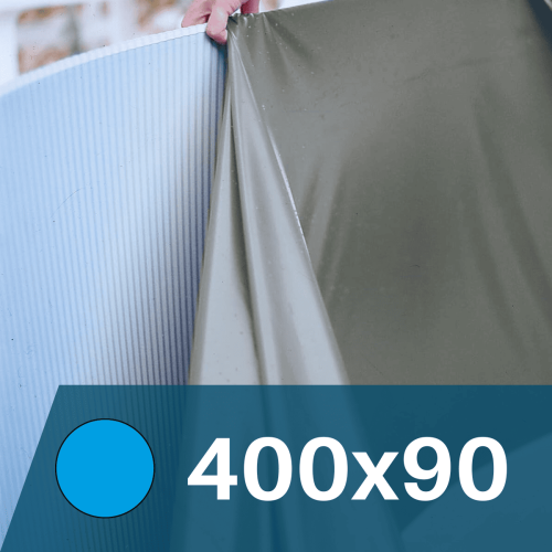 Liner Gris para Piscinas Elevadas 400x90 cm – PVC Reforzado 75/100