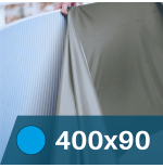 Liner Gris para Piscinas Elevadas 400x90 cm – PVC Reforzado 75/100