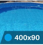 Liner  Mosaico Azul  para Piscinas Elevadas 400x90 cm – PVC Reforzado 75/100