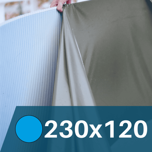 Liner Gris para Piscinas Elevadas 230x120 cm – PVC Reforzado 75/100