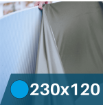 Liner Gris para Piscinas Elevadas 230x120 cm – PVC Reforzado 75/100