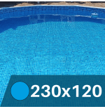 Liner  Mosaico Azul  para Piscinas Elevadas 230x120 cm – PVC Reforzado 75/100