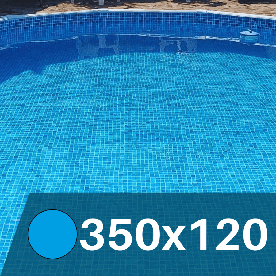 Liner Mosaico Azul para Piscinas Elevadas 350x120 cm – PVC Reforzado 75/100 Liner Mosaico Azul para Piscinas Elevadas 350x120 cm – PVC Reforzado 75/100