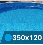 Liner  Mosaico Azul  para Piscinas Elevadas 350x120 cm – PVC Reforzado 75/100