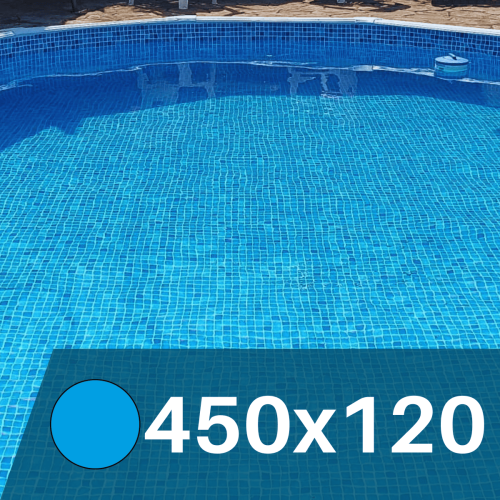 Liner  Mosaico Azul  para Piscinas Elevadas 450x120 cm – PVC Reforzado 75/100