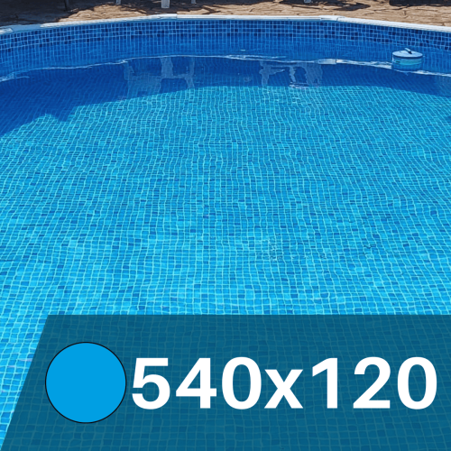 Liner  Mosaico Azul  para Piscinas Elevadas 540x120 cm – PVC Reforzado 75/100
