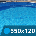 Liner  Mosaico Azul  para Piscinas Elevadas 550x120 cm – PVC Reforzado 75/100