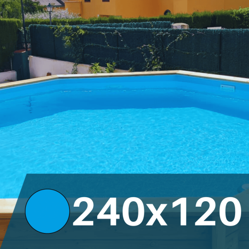 Liner Azul Claro para Piscinas Elevadas 240x120 cm – PVC Reforzado 75/100