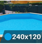 Liner Azul Claro para Piscinas Elevadas 240x120 cm – PVC Reforzado 75/100