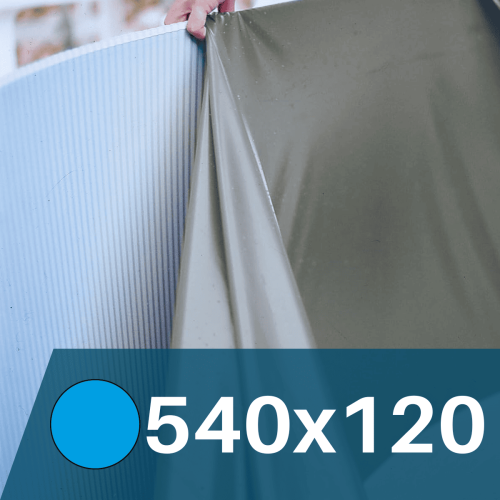 Liner Gris para Piscinas Elevadas 540x120 cm – PVC Reforzado 75/100