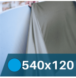 Liner Gris para Piscinas Elevadas 540x120 cm – PVC Reforzado 75/100