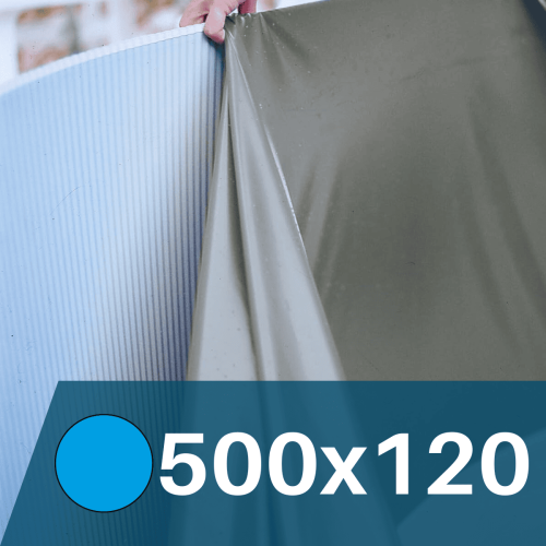 Liner Gris para Piscinas Elevadas 500x120 cm – PVC Reforzado 75/100