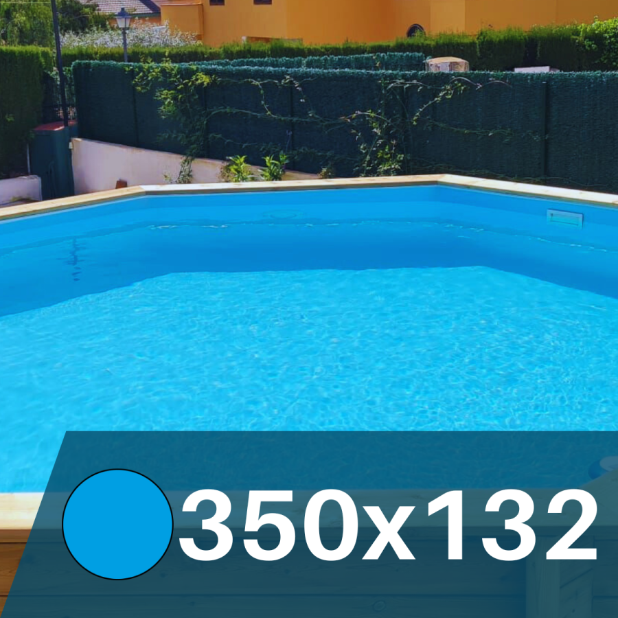 Liner Azul Claro para Piscinas Elevadas 350x132 cm – PVC Reforzado 75/100