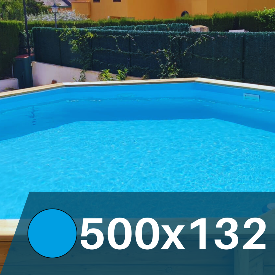 Liner Azul Claro para Piscinas Elevadas 500x132 cm – PVC Reforzado 75/100 Liner Azul Claro para Piscinas Elevadas 500x132 cm – PVC Reforzado 75/100