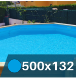 Liner Azul Claro para Piscinas Elevadas 500x132 cm – PVC Reforzado 75/100
