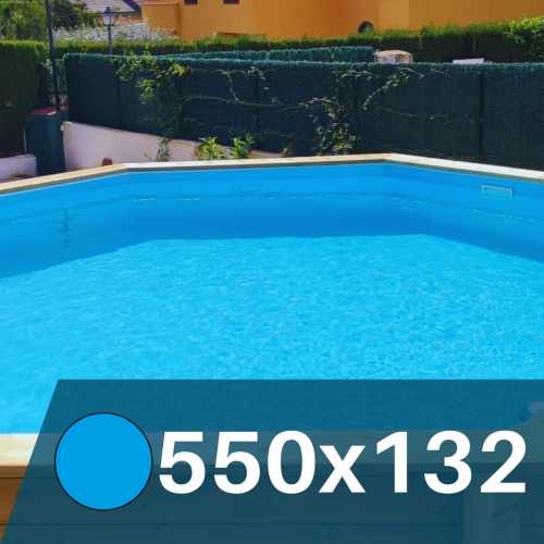 Liner Azul Claro para Piscinas Elevadas 550x132 cm – PVC Reforzado 75/100
