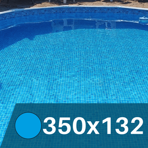 Liner  Mosaico Azul  para Piscinas Elevadas 350x132 cm – PVC Reforzado 75/100