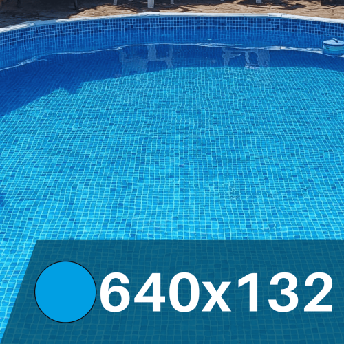 Liner  Mosaico Azul  para Piscinas Elevadas 640x132 cm – PVC Reforzado 75/100