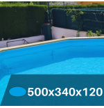 Liner Azul Claro para Piscinas Elevadas 500x340x120 cm – PVC Reforzado 75/100