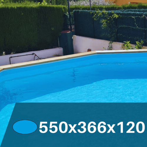 Liner Azul Claro para Piscinas Elevadas 550x366x120 cm – PVC Reforzado 75/100