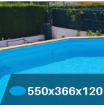 Liner Azul Claro para Piscinas Elevadas 550x366x120 cm – PVC Reforzado 75/100